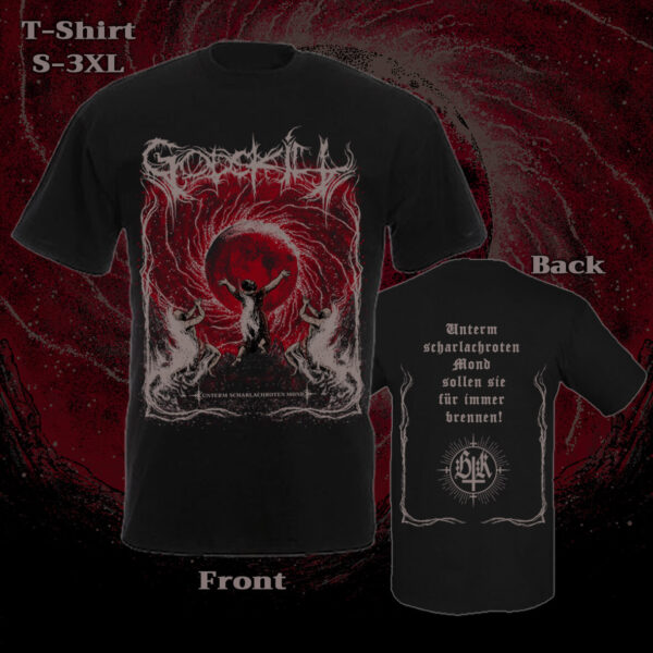 Godskill - T-Shirt "Unterm Scharlachroten Mond", schwarz, unisex