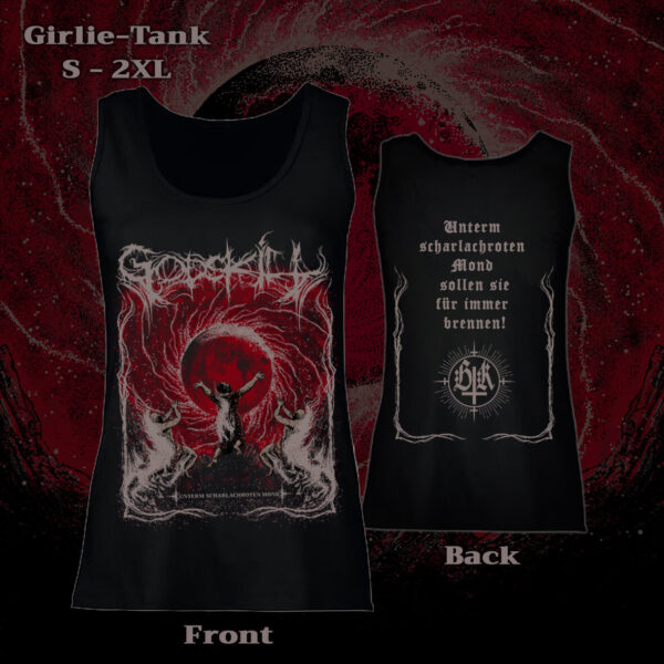 Godskill - Girlie Tank "Unterm Scharlachroten Mond", schwarz
